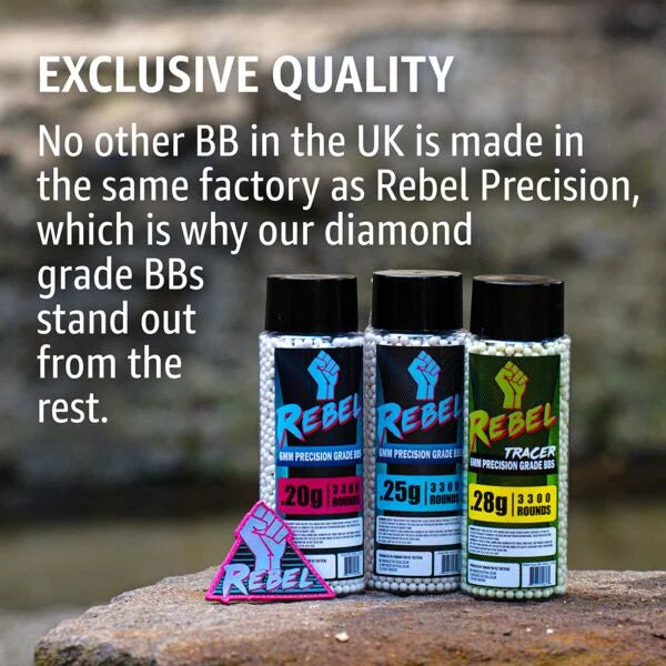 Rebel Precision 6mm BBs – 3300ct Bottle